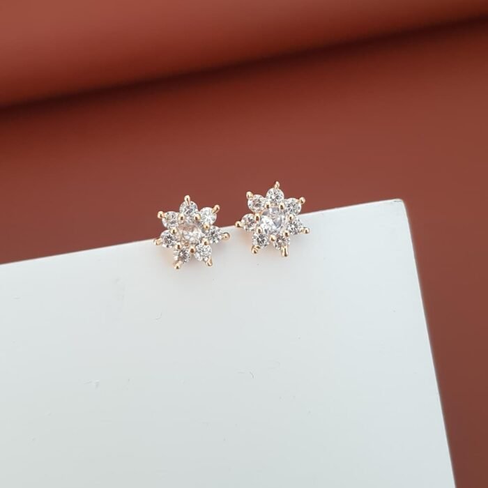 Rose Gold AD Stone Stud