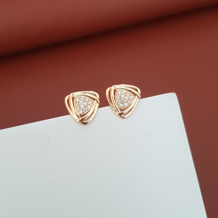 Rose Gold AD Stone Stud