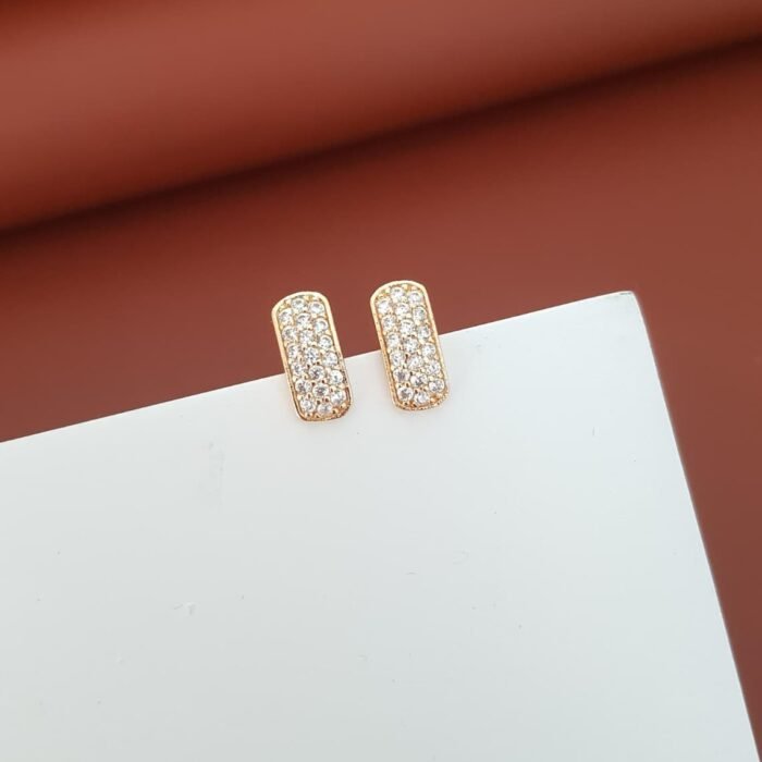 Rose Gold AD Stone Stud