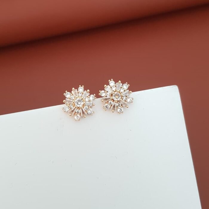 Rose Gold AD Stone Stud