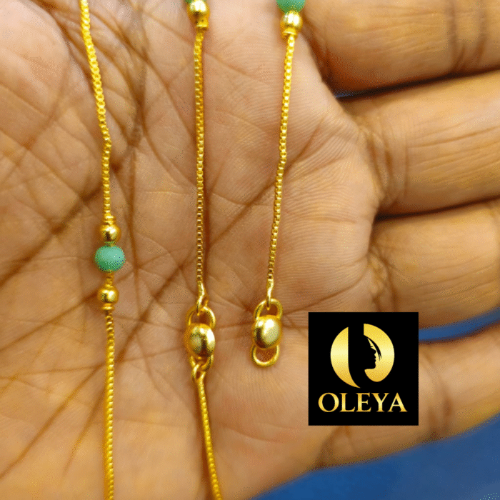 Gold-plated anklet with delicate chain design